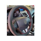 Renault Symbol 2013+ Uyumlu Direksiyon Kilifi Dikmeli Kirmizi Ipli 38×11Cm