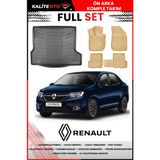 Renault Symbol 2016 Model 4d Bagaj ve Pro Serisi Havuzlu Bej Paspas Takımı - Siyah
