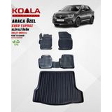 Renault Symbol Araca Özel Paspas 2013 Sonrası 3D Havuzlu Paspas ve Bagaj Havuzu - Siyah