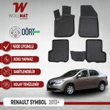 Renault Symbol Uyumlu Paspas 2013 Sonrası 3D Havuzlu Paspas Seti - Siyah