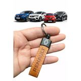 Renault Ve Logolu Anahtarlık Suni Deri (Kahverengi)