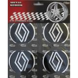 Renault Yeni Alüminyum Yapıştırma Jant Göbeği 4 Lü 60Mm
