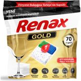 Renax Bulaşık Makinesi Kapsülü, 70 Adet, Enzim ve Oksijen Bazlı Ağartıcı Içeren, Çok Amaçlı Temizleyici - Option-1