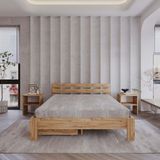 Renazzo 2 Çekmeceli Letto Atlantik Mdf Karyola | Tek ve Çift Kişilik Yatak Uyumlu, Kolay Kurulum - Beyaz - Antrasit - 200x200