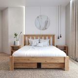 Renazzo 4 Çekmece Atlantik Shark New Karyola - Beyaz - Antrasit - 120x200
