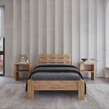 Renazzo Letto Atlantik Mdf Karyola | Tek ve Çift Kişilik Yatak Uyumlu, Kolay Kurulum - Beyaz - Antrasit - 90X200