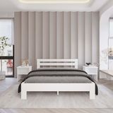 Renazzo Letto Mdf Karyola | Kolay Kurulum - Beyaz - Antrasit - 140x190