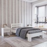 Renazzo Letto Mdf Karyola | Kolay Kurulum - Beyaz - Antrasit - 90X200