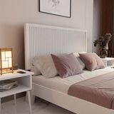 Renazzo Mobilya Alaz Model Beyaz Renk Çam Ahşap Karyola Ve İki Komodin Set ( Dikey ) 120x200 cm
