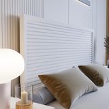 Renazzo Mobilya Alaz Model Beyaz Renk Çam Ahşap Karyola Ve İki Komodin Set ( Yatay ) 120x200 cm