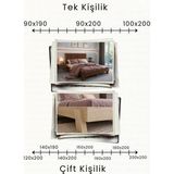 Renazzo Mobilya Alaz Model Dikey Başlıklı Ahşap Karyola - Beyaz - 120 x 200 cm