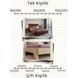 Renazzo Mobilya Alaz Model Dikey Başlıklı Ahşap Karyola - Vernikli - 120 x 200 cm
