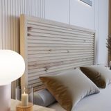 Renazzo Mobilya Alaz Model Doğal Çam Ahşap Karyola Ve İki Komodin Set ( Yatay ) 120x200 cm