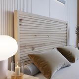 Renazzo Mobilya Alaz Model Doğal Çam Ahşap Karyola Ve İki Komodin Set ( Yatay ) 140x200 cm