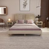Renazzo Mobilya Alaz Model Vernikli Çam Ahşap Karyola Ve İki Komodin Set ( Dikey ) 120x200 cm