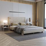 Renazzo Mobilya Alaz Model Vernikli Çam Ahşap Yatay 100x200 cm Karyola