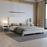 Renazzo Mobilya Alaz Model Yatay 200x200 cm Beyaz Renk Çam Ahşap Karyola