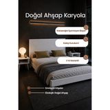 Renazzo Mobilya Alaz Model Yatay Başlıklı Masif Ahşap Karyola Kolay Kurulum Fırınlanmış İthal Sibirya Çamı 120x200 Yatak Uyumlu - Beyaz Renk - 120 x 200 cm