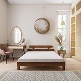 Renazzo Mobilya Damla Model 90x190 cm Ceviz Renk Çam Ahşap Karyola