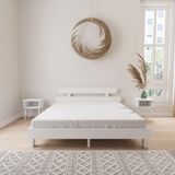 Renazzo Mobilya Damla Model Beyaz Renk Ahşap Karyola Ve İki komodin Set 120x200 cm