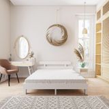 Renazzo Mobilya Damla Model Beyaz Renk Çam Ahşap 160x200 cm Karyola