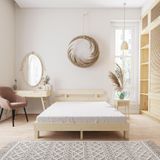 Renazzo Mobilya Damla Model Vernikli Çam Ahşap 200x200 cm Karyola