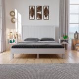 Renazzo Mobilya Ebruli Model Beyaz 200x200 cm Çam Ahşap Karyola
