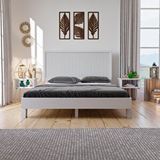 Renazzo Mobilya Ebruli Model Beyaz 90x200 cm Çam Ahşap Karyola