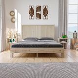 Renazzo Mobilya Ebruli Model Doğal Çam 120x200 cm Ahşap Karyola