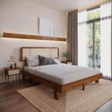 Renazzo Mobilya Hazeran 120x200 cm Lilyum Model Ceviz Vernikli Ahşap Karyola