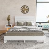 Renazzo Mobilya Hüma Model Beyaz Renk Çam Ahşap Yatay 200x200 cm Karyola