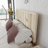 Renazzo Mobilya Hüma Model Doğal Çam Ahşap Karyola Ve İki Komodin Set ( Dikey ) 120x200 cm