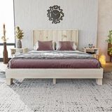 Renazzo Mobilya Hüma Model Vernikli Çam Ahşap Dikey 200x200 cm Karyola