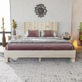 Renazzo Mobilya Hüma Model Vernikli Çam Ahşap Dikey 90x190 cm Karyola