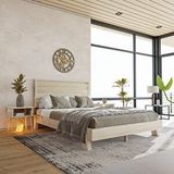 Renazzo Mobilya Hüma Model Vernikli Çam Ahşap Yatay 140x200 cm Karyola