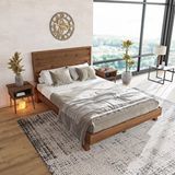 Renazzo Mobilya Hüma Model Yatay 120x200 cm Ceviz Renk Çam Ahşap Karyola