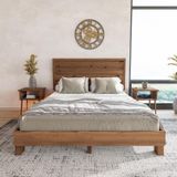 Renazzo Mobilya Hüma Model Yatay 90x190 cm Ceviz Çam Ahşap Karyola