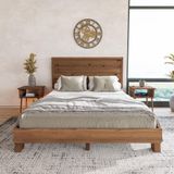 Renazzo Mobilya Hüma Model Yatay 90x200 cm Ceviz Çam Ahşap Karyola
