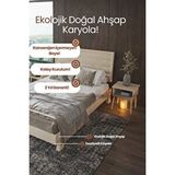 Renazzo Mobilya Hüma Model Yatay Başlıklı Masif Ahşap Karyola Kolay Kurulum Fırınlanmış İthal Sibirya Çamı 140x190 Yatak Uyumlu Beyaz