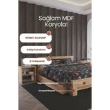 Renazzo Mobilya Letto 4 Çekmeceli Modern Karyola - 1. Sınıf 18 mm Mdf ve Tekerlekli Geniş Depolama Alanlı Karyola - 150 x 200 cm