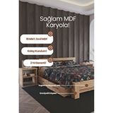Renazzo Mobilya Letto 4 Çekmeceli Tek Kişilik Mdf Karyola Atlantik