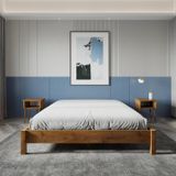 Renazzo Mobilya Loft Model 100x200 cm Ceviz Renk Çam Ahşap Karyola