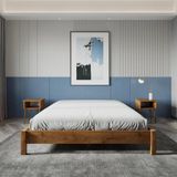 Renazzo Mobilya Loft Model 90x190 cm Ceviz Renk Çam Ahşap Karyola