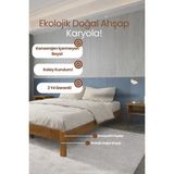 Renazzo Mobilya Loft Model Masif Ahşap Karyola Kolay Kurulum Fırınlanmış İthal Sibirya Çamı 120x200 Yatak Uyumlu - Vernikli Renk - 120 x 200 cm