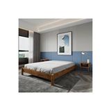 Renazzo Mobilya Loft Model Masif Ahşap Karyola Ve 2 Adet Komodin Kolay Kurulum Fırınlanmış İthal Sibirya Çamı 120x200 Yatak Uyumlu 2 Adet Komodin Ceviz