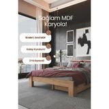 Renazzo Mobilya Lotus 2 Çekmeceli Çift Kişilik Mdf Karyola - 120 x 200 cm