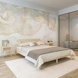 Renazzo Mobilya Lotus Model 120x200 cm Doğal Çam Ahşap Karyola