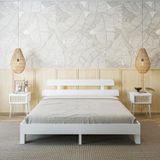Renazzo Mobilya Lotus New Frezya Model Beyaz Ahşap 200x200 cm Karyola