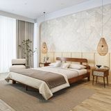 Renazzo Mobilya Lotus New Frezya Model Ceviz Ahşap 100x200 cm Karyola