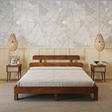 Renazzo Mobilya Lotus New Frezya Model Ceviz Ahşap 200x200 cm Karyola